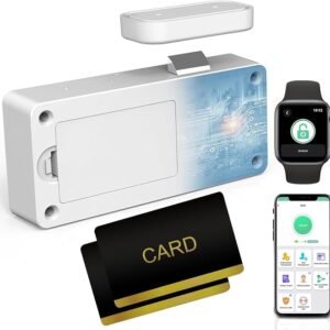 Schrank Schloss RFID Elektronisch Schubladen Schloss eLinkSmart Keine Schlüssel: NFC Bluetooth App Verstecktes Kindersicherung Schrankschloss ​für Tarnung Liquor Speisekammer unterstützt iOS Watch